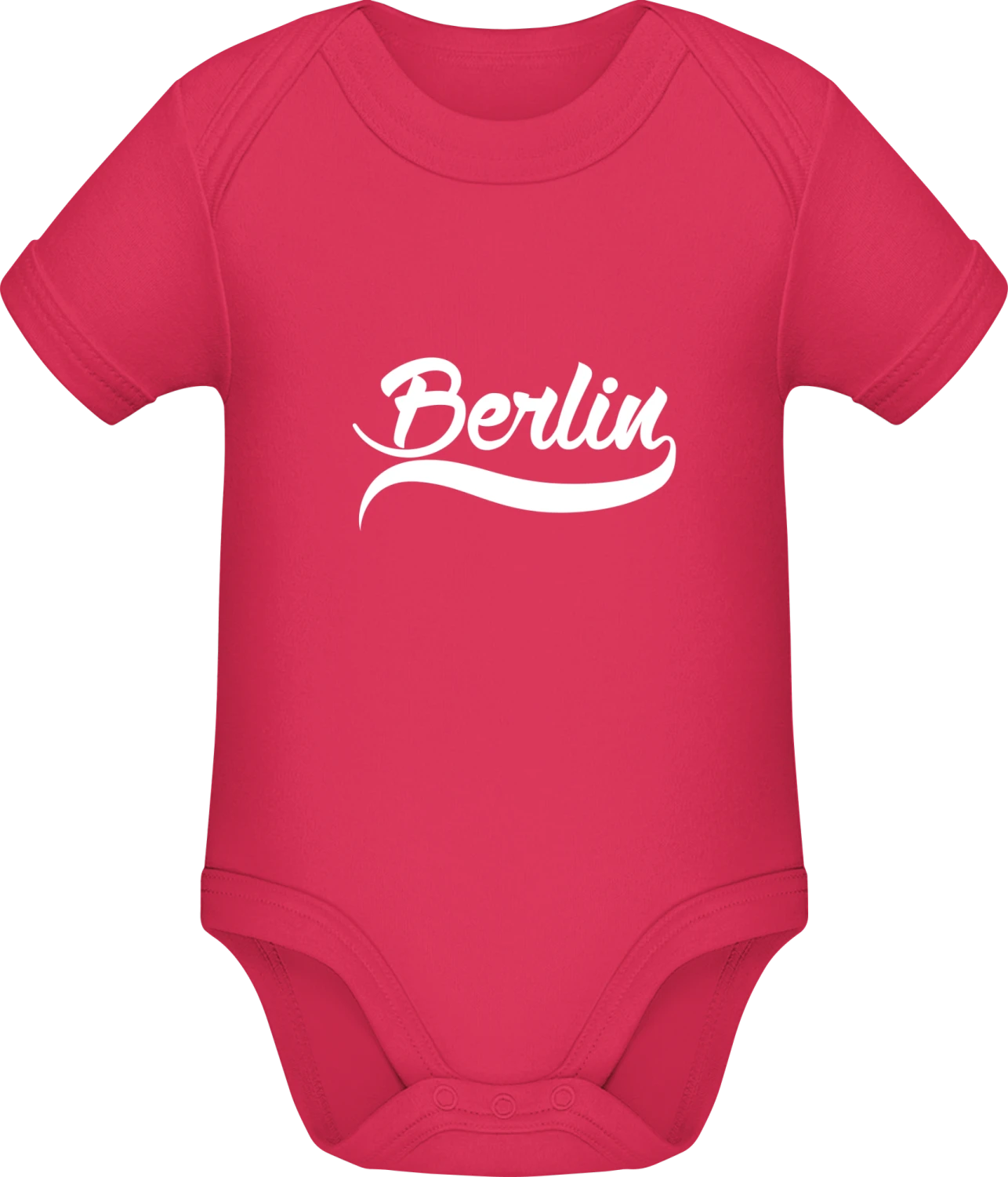 Berlin Handwritten - Sorbet Sonar SSL organic babybodsuit - Front