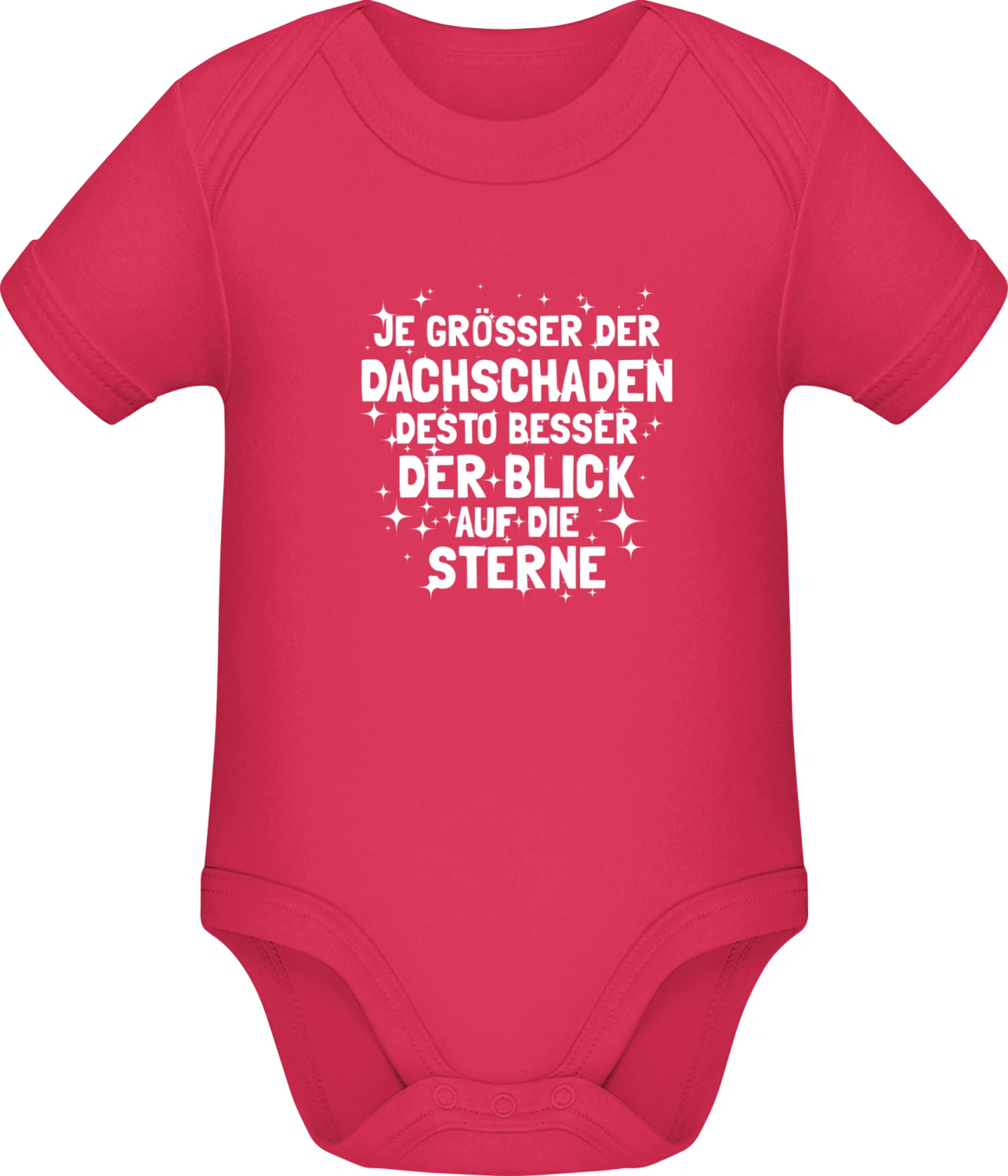 Dachschaden Blick auf die Sterne - Sorbet Sonar SSL organic babybodsuit - Front