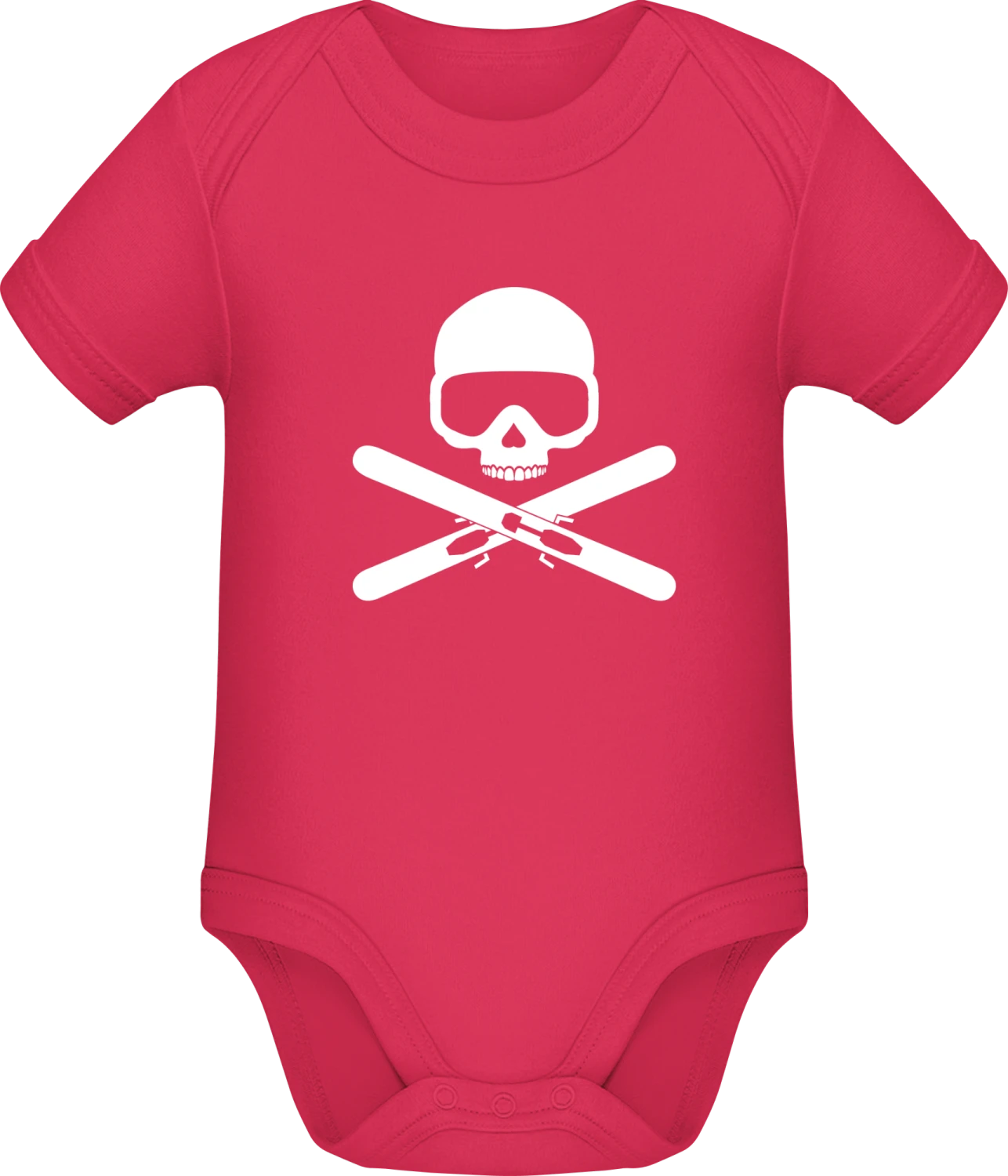 Skull And Cross Skis - Sorbet Sonar SSL organic babybodsuit - Front