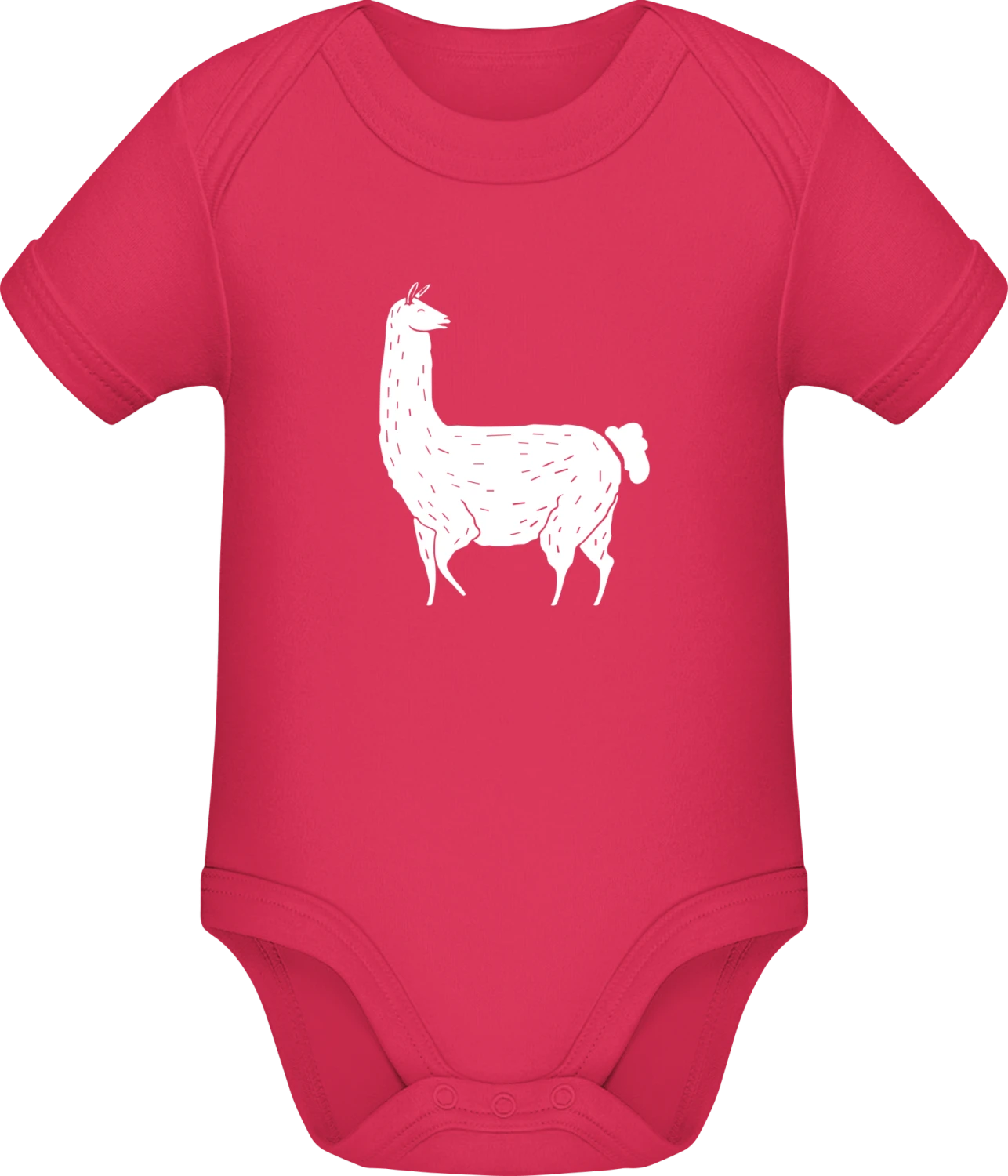 Contented Llama - Sorbet Sonar SSL organic babybodsuit - Front