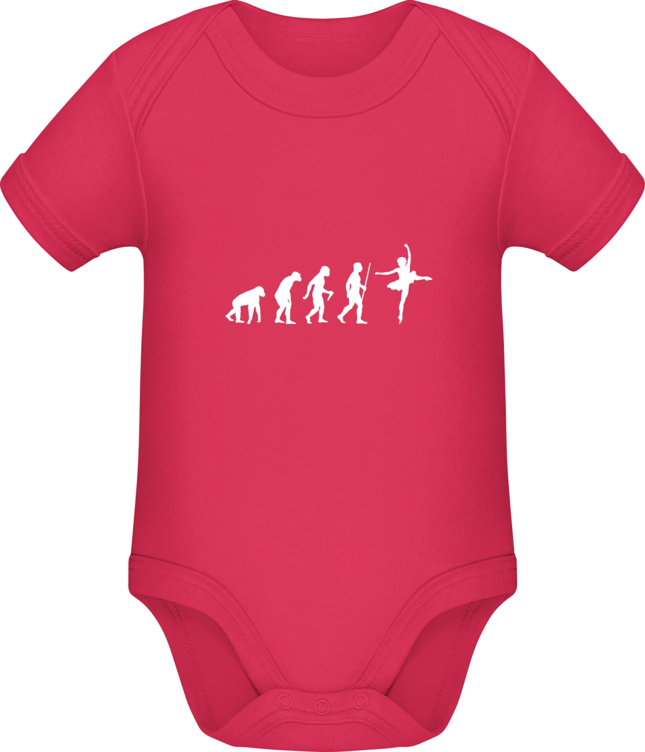 Ballet Evolution Humour - Sorbet Sonar SSL organic babybodsuit - Front