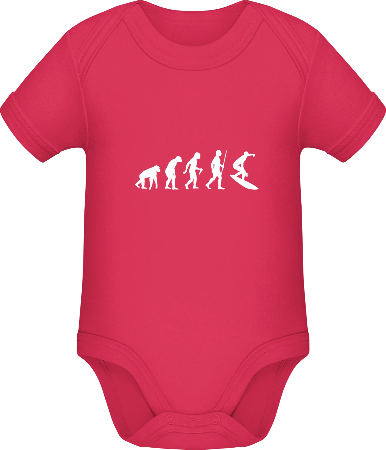 Surfing Evolution Humour - Sorbet Sonar SSL organic babybodsuit - Front