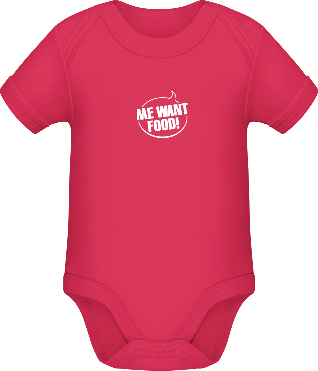 Me Want Food - Sorbet Sonar SSL organic babybodsuit - Front