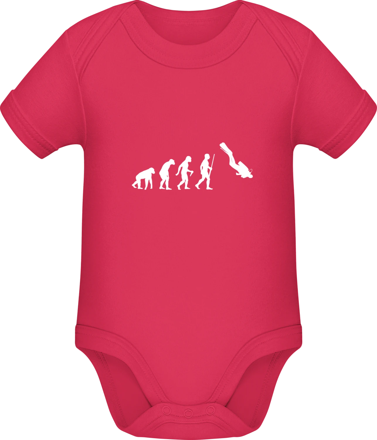 Diving Evolution Humor - Sorbet Sonar SSL organic babybodsuit - Front