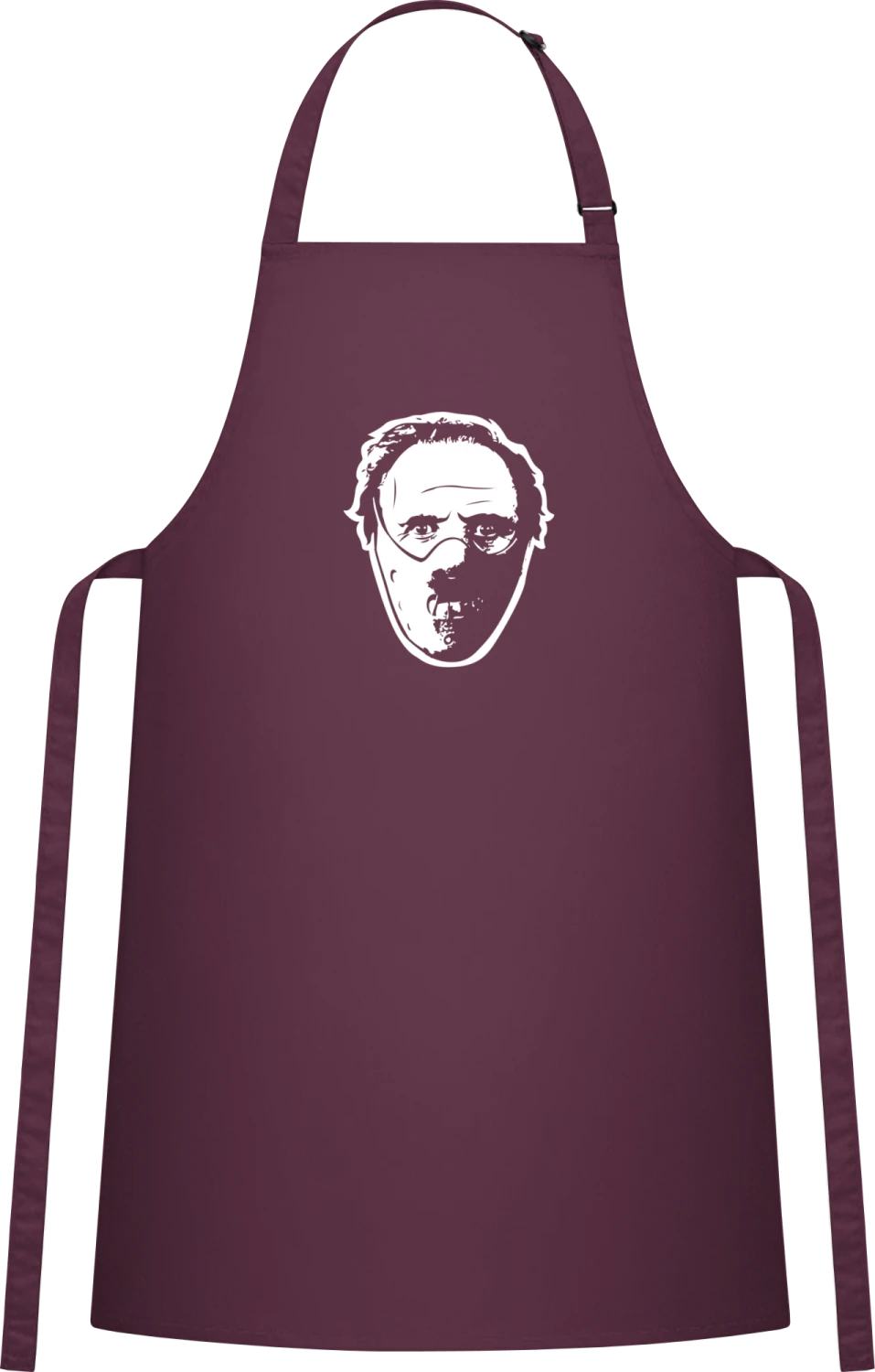 Hannibal Lecter - Aubergine Cotton Bib Apron - Front