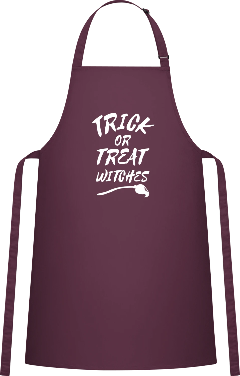 Trick Or Treat Witches - Aubergine Cotton Bib Apron - Front