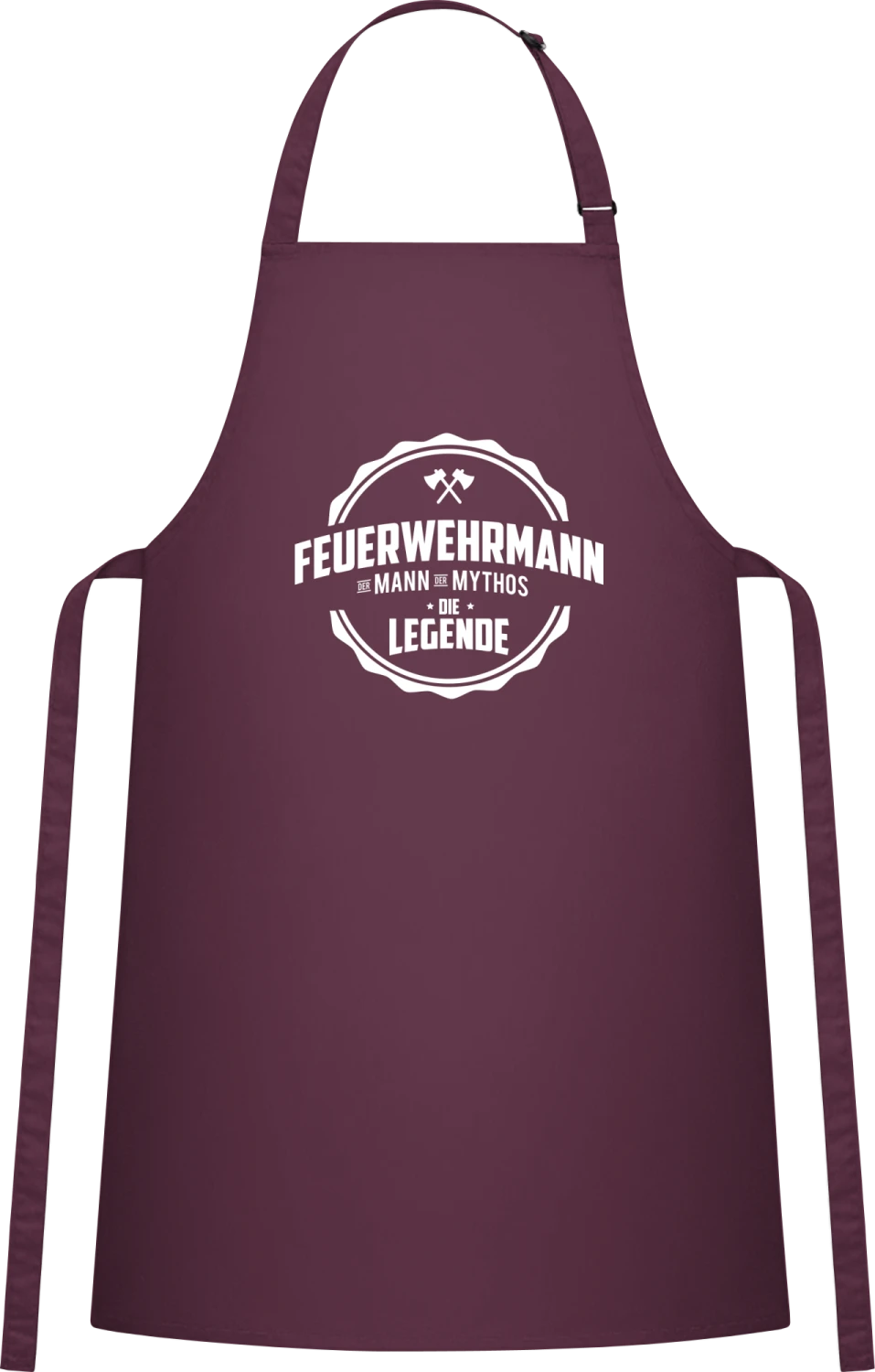 Feuerwehrmann Mythos Legende - Aubergine Cotton Bib Apron - Front