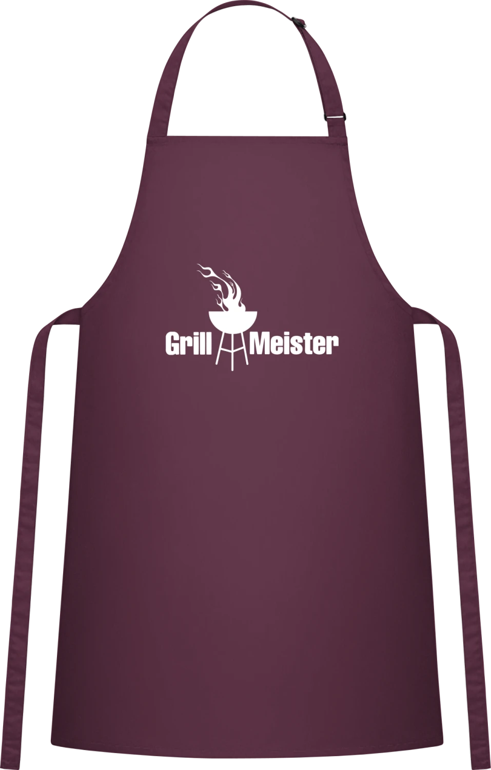 Grill Meister - Aubergine Cotton Bib Apron - Front