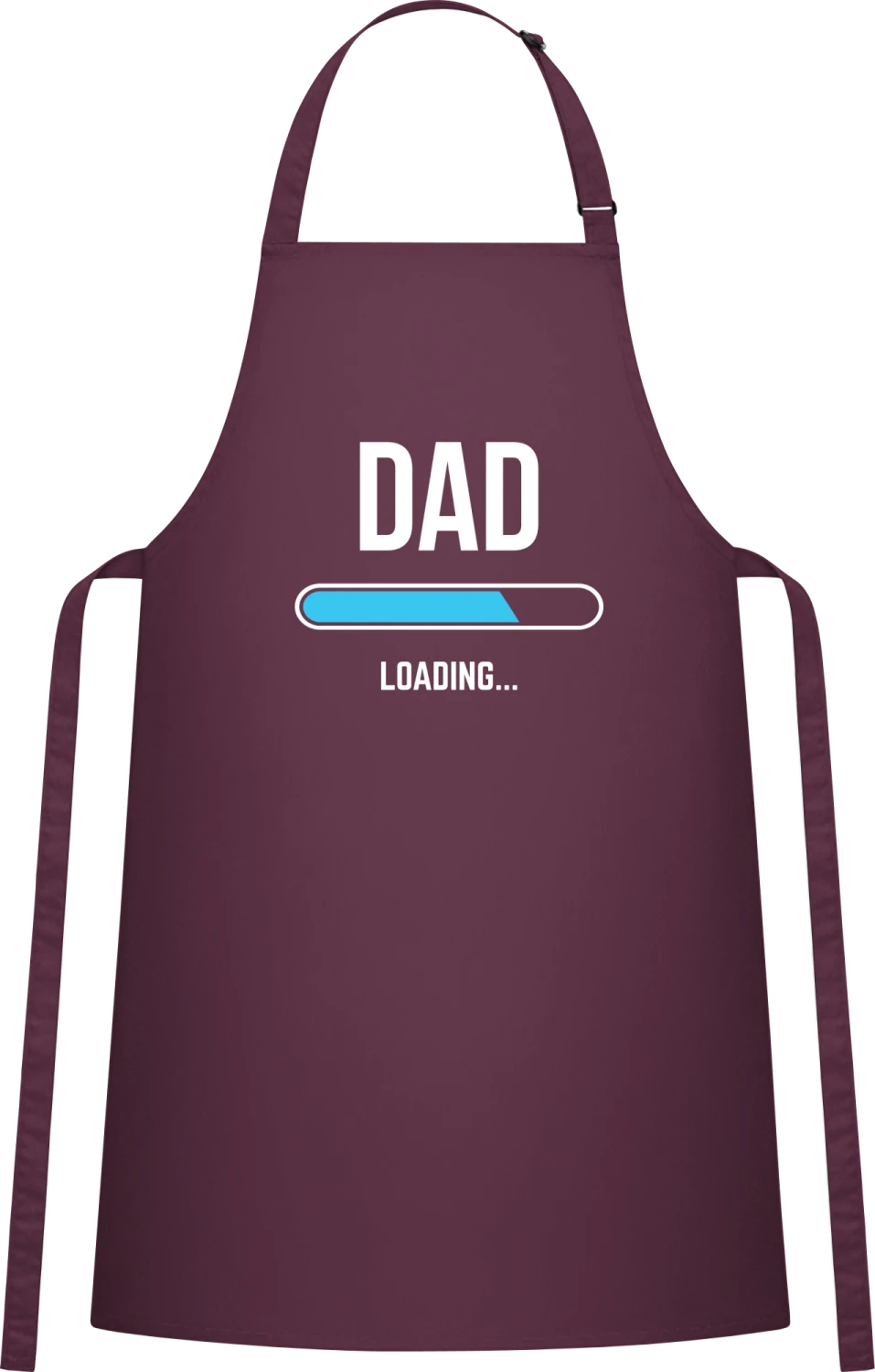 Loading Dad - Aubergine Cotton Bib Apron - Front