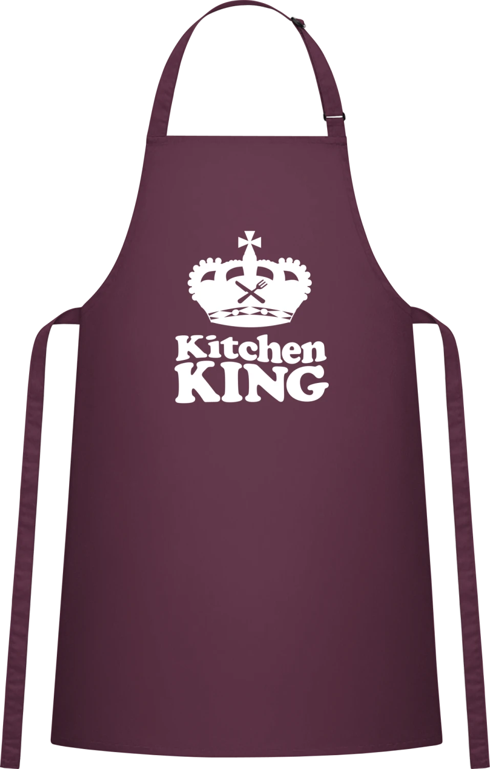 Kitchen King - Aubergine Cotton Bib Apron - Front