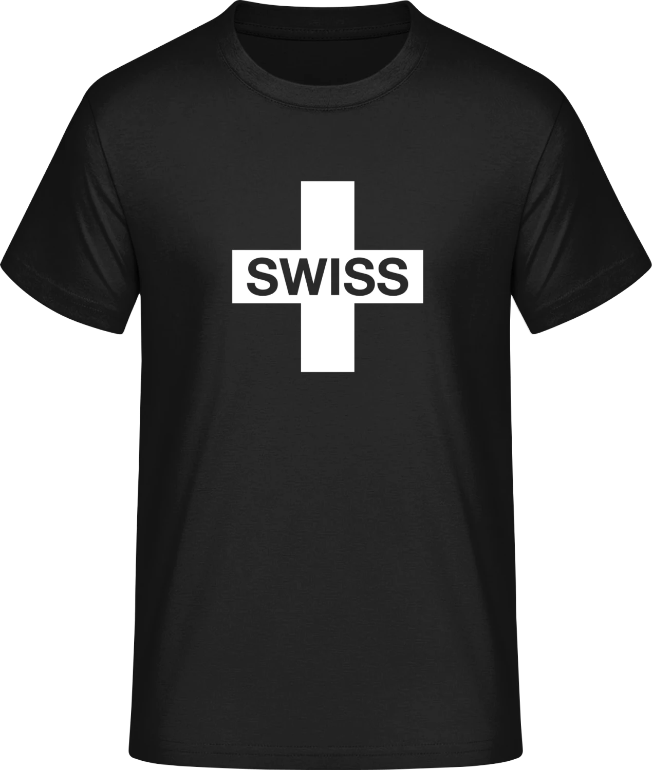 Switzerland Cross - Front_Schwarz