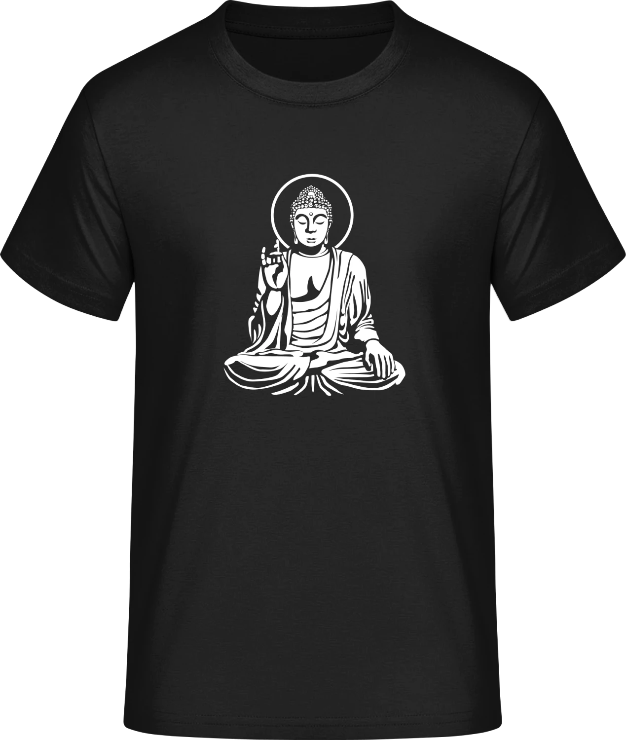 Buddha Figure Silhouette - Front_Schwarz