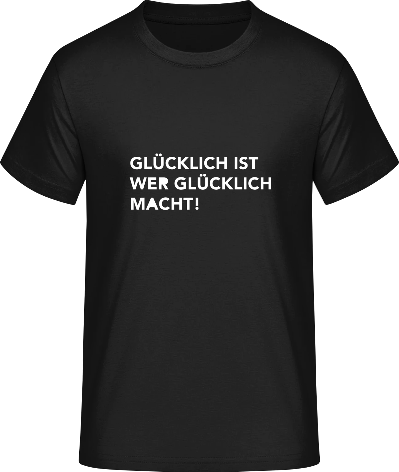 Glücklich ist wer glücklich macht! - Front_Schwarz