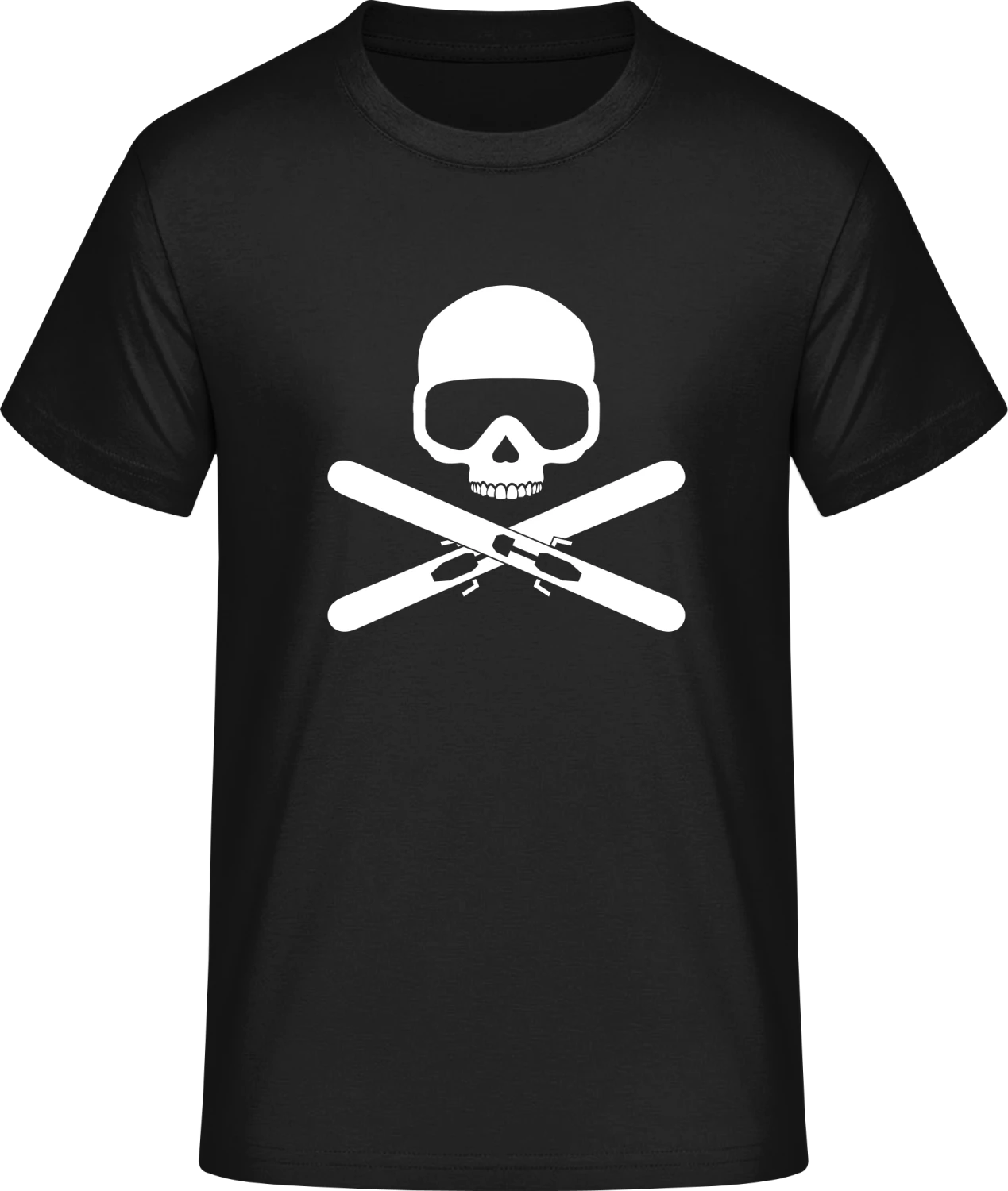 Skull And Cross Skis - Front_Schwarz