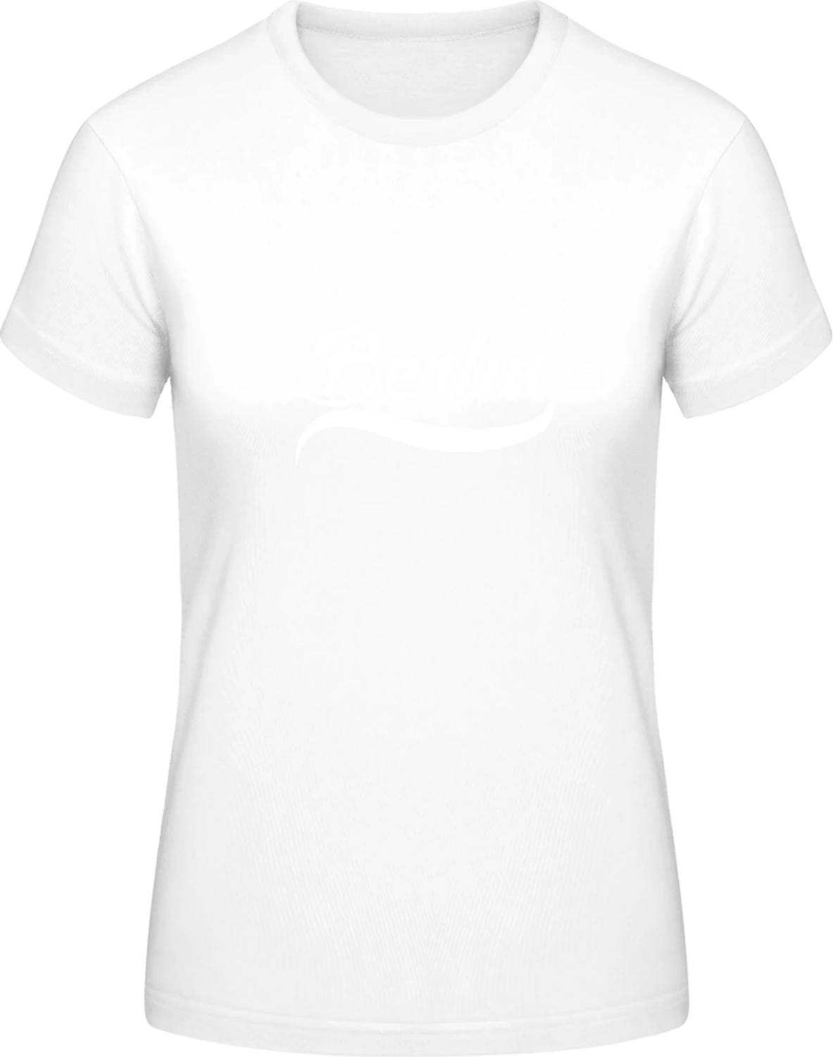 Berlin Handwritten - White #E190 women T-Shirt - Front