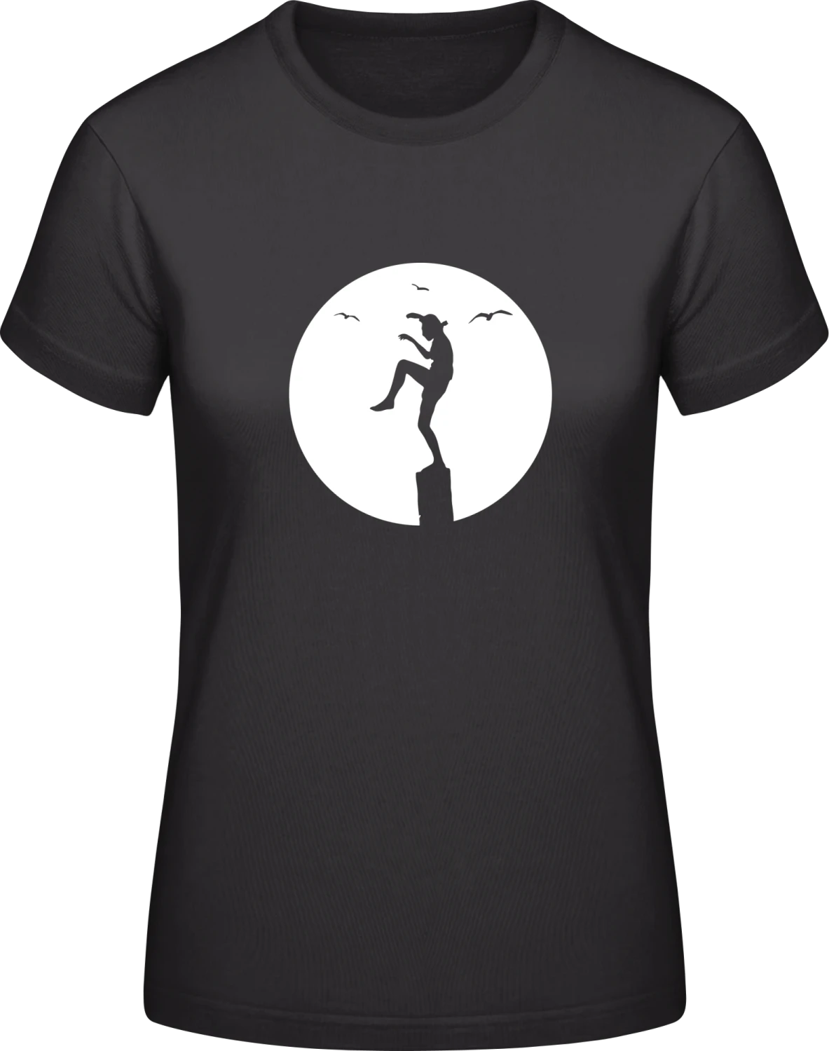 Karate Kid In Moonlight - Black #E190 women T-Shirt - Front