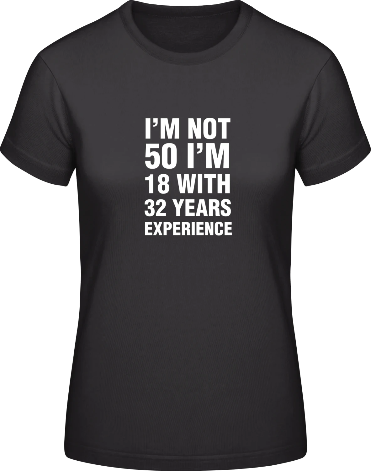 I'm Not 50 - Black #E190 women T-Shirt - Front