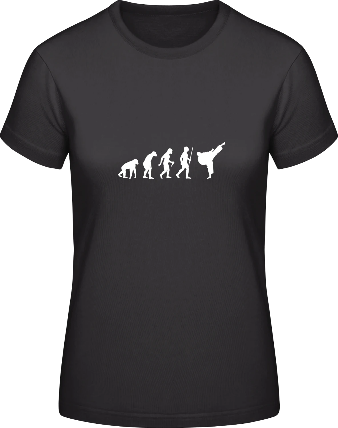 Karate Kung Fu Evolution - Black #E190 women T-Shirt - Front