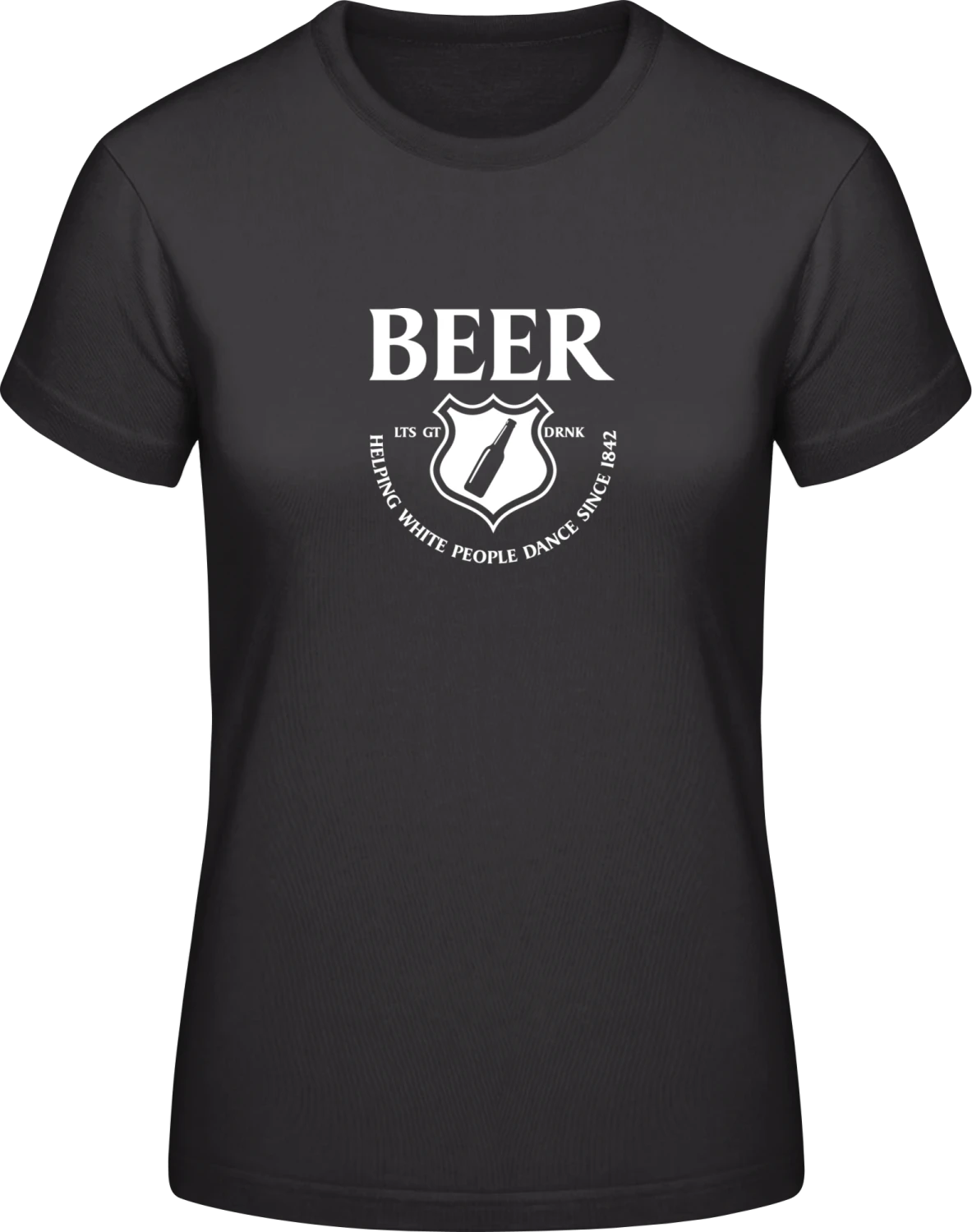 Beer Helping People - Black #E190 women T-Shirt - Front