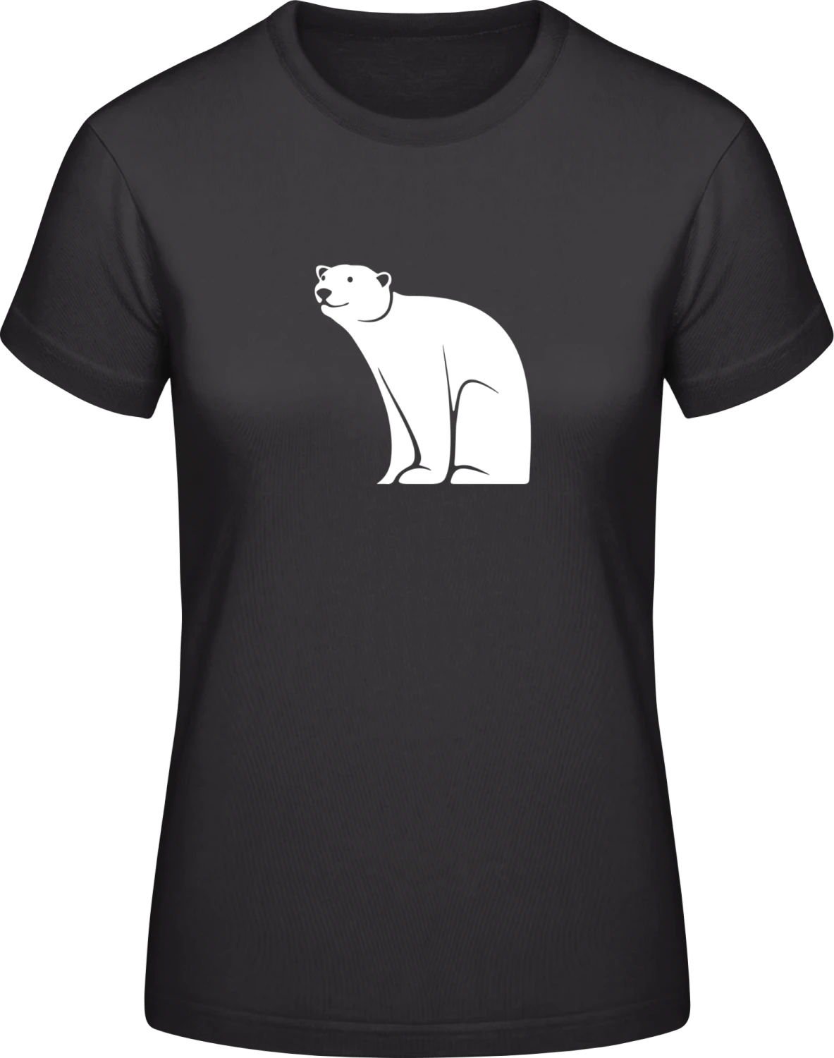 Ice Bear Icon - Black #E190 women T-Shirt - Front