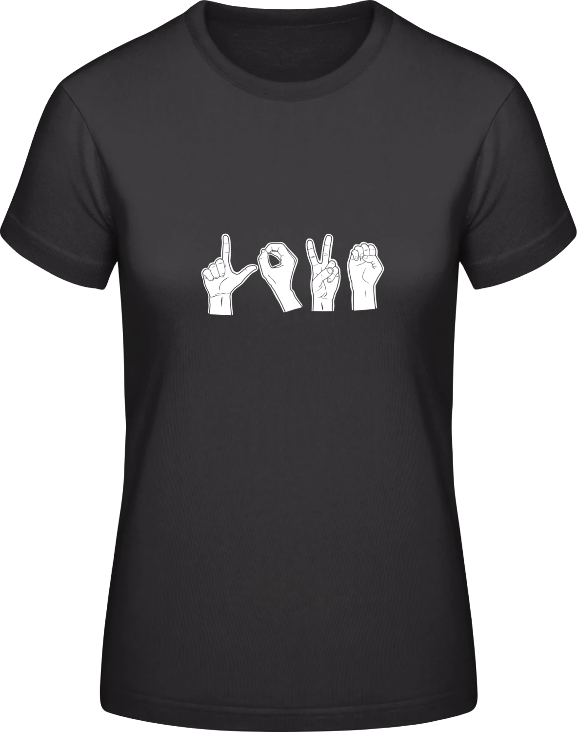 Rock Paper Scissors - Black #E190 women T-Shirt - Front