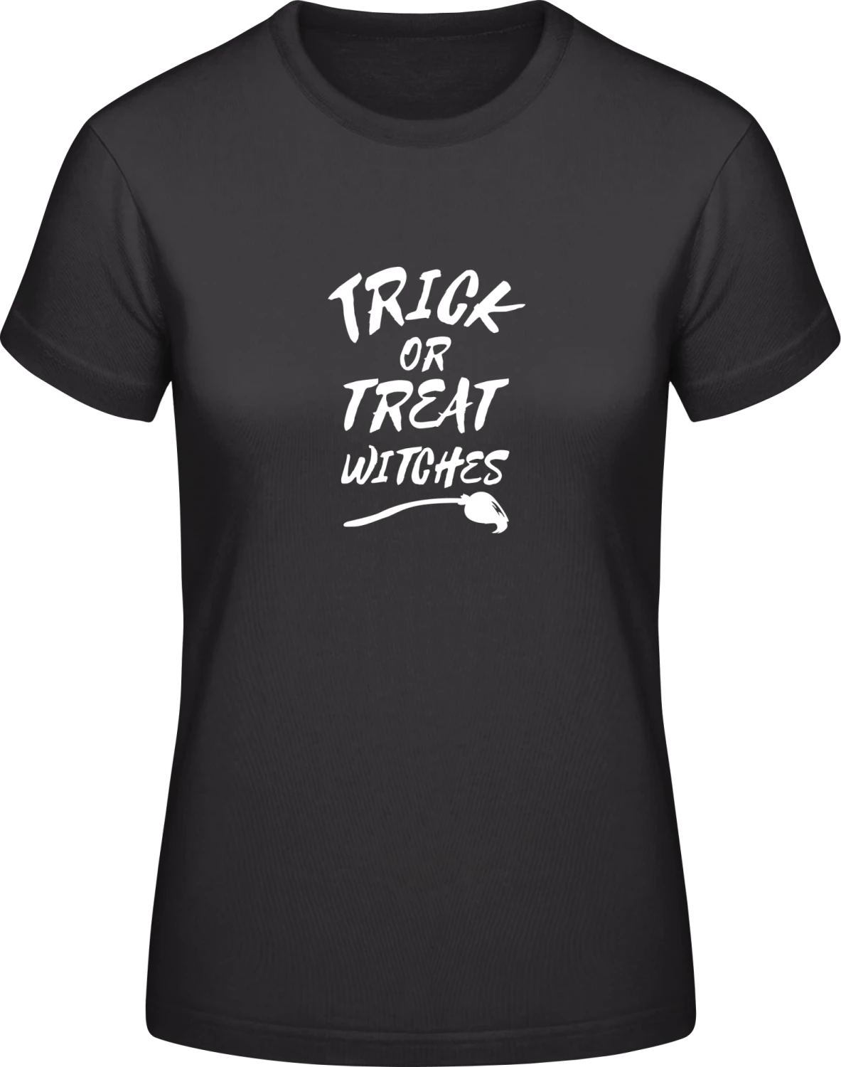 Trick Or Treat Witches - Black #E190 women T-Shirt - Front