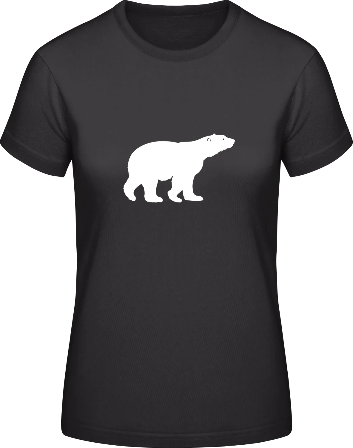 Ice Bear Silhouette - Black #E190 women T-Shirt - Front