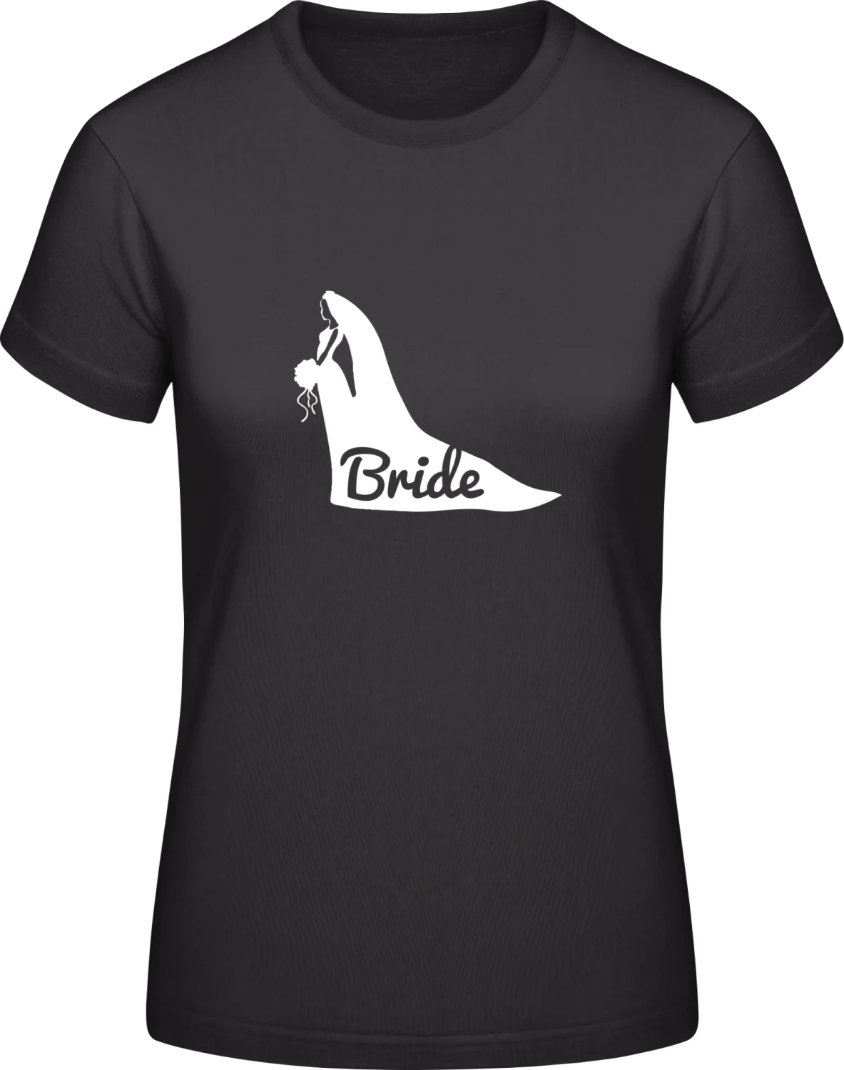 Bride Icon - Black #E190 women T-Shirt - Front