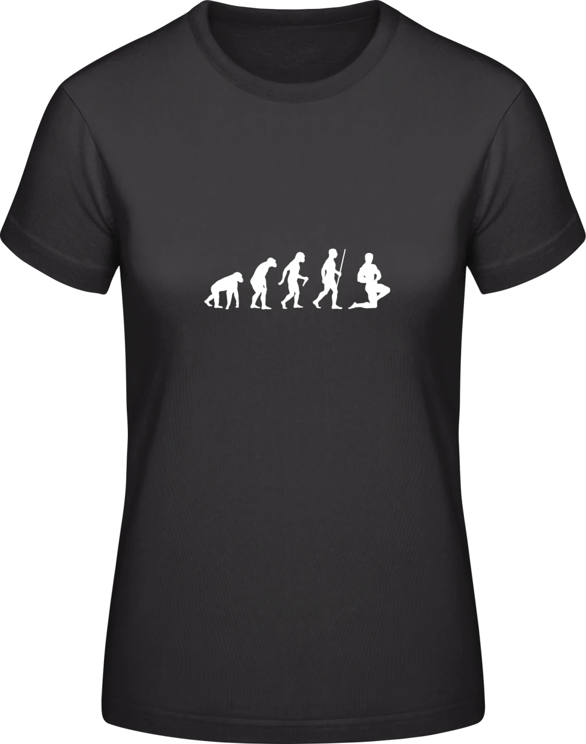 Body Building Evolution - Black #E190 women T-Shirt - Front