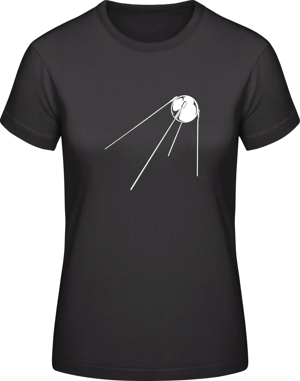 Sputnik - Black #E190 women T-Shirt - Front