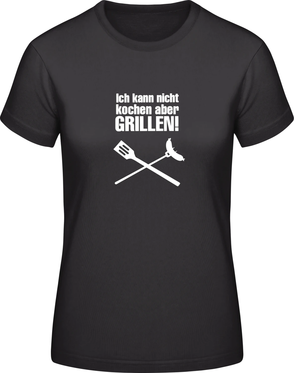 Nur Grillen - Black #E190 women T-Shirt - Front