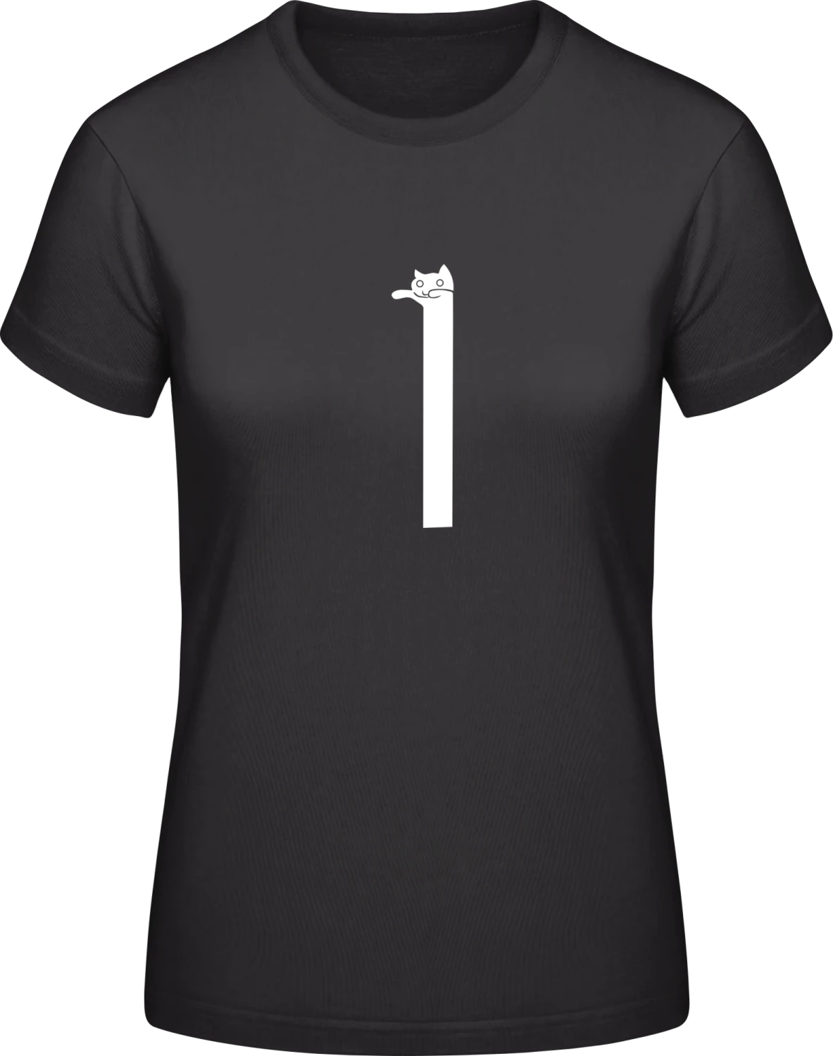 Cat Meme - Black #E190 women T-Shirt - Front