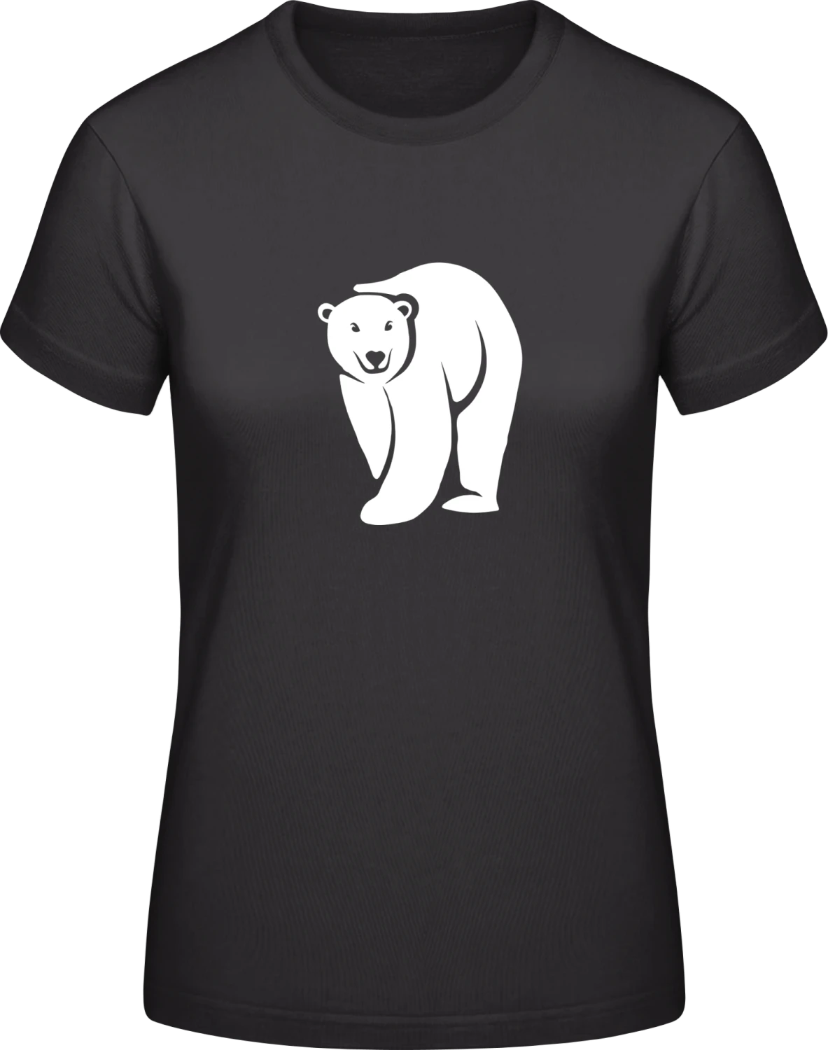 Polar Bear - Black #E190 women T-Shirt - Front