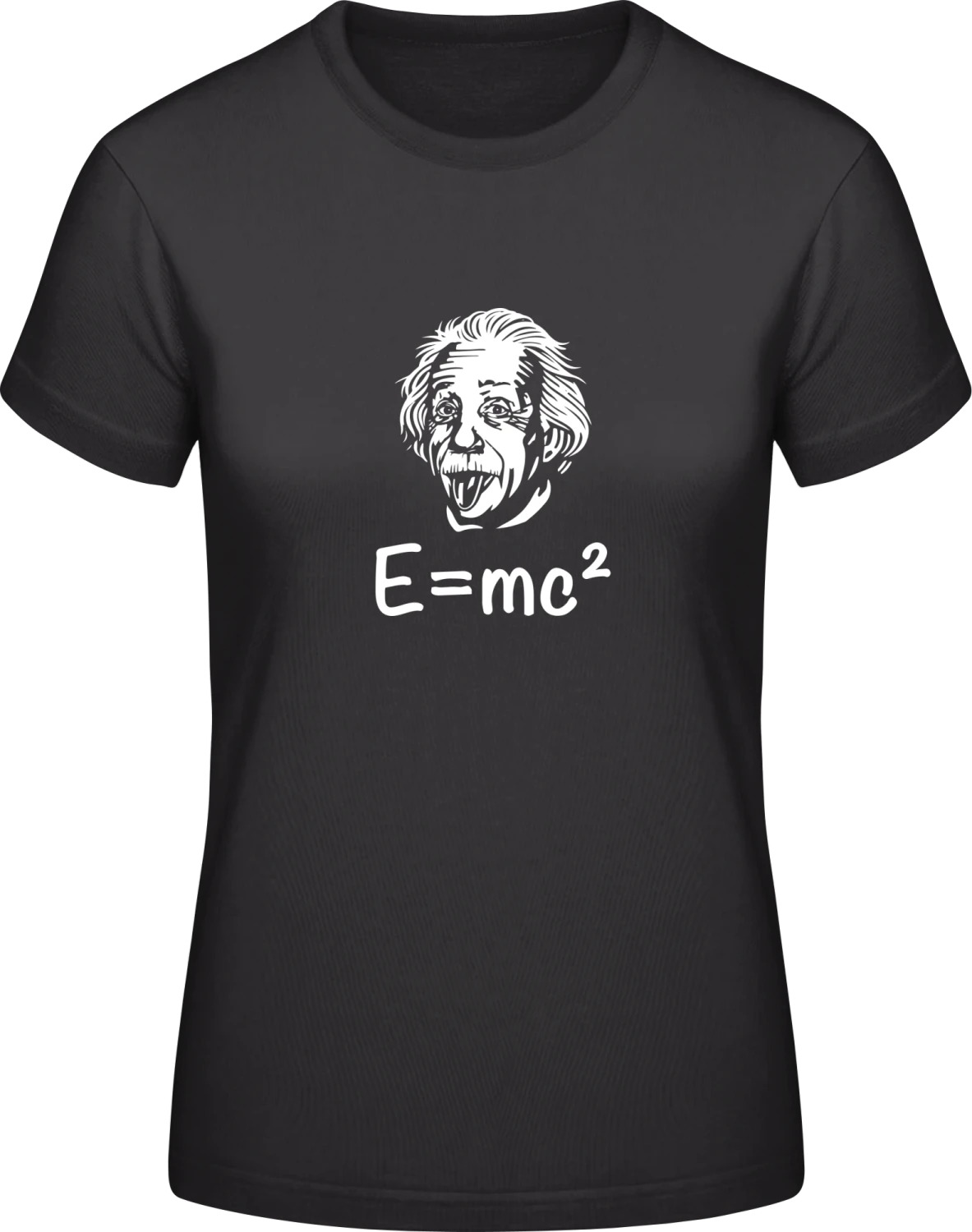 E MC2 Einstein - Black #E190 women T-Shirt - Front