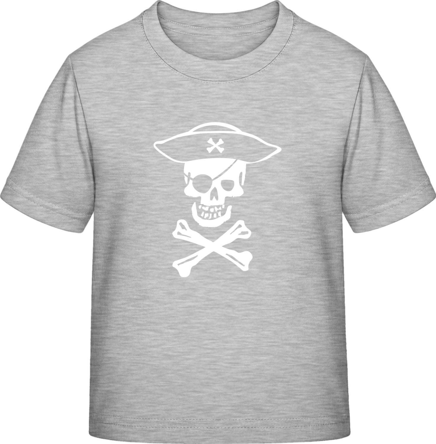 Pirate Skull - Sky Grey Exact 190 Kids - Front