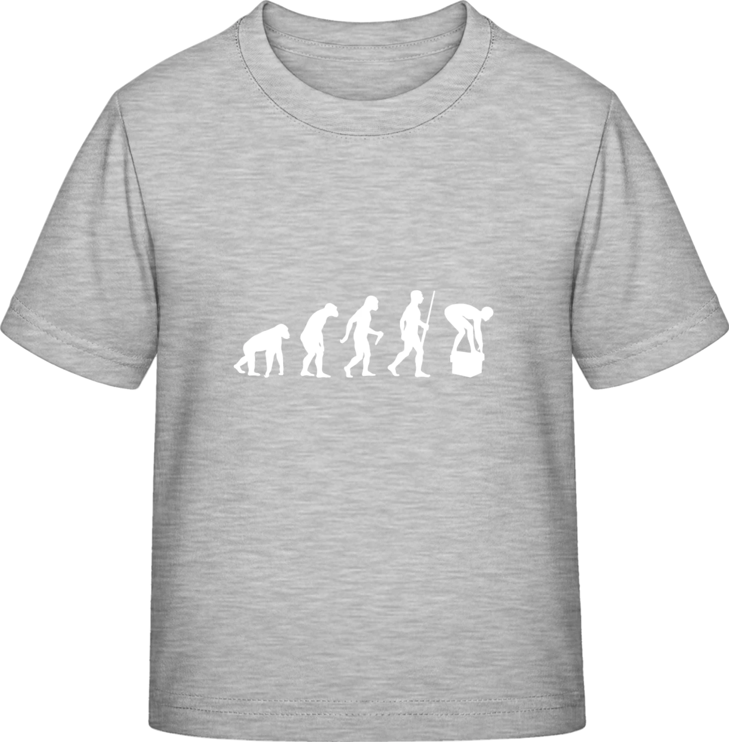 Swimming Evolution Humour - Sky Grey Exact 190 Kids - Front