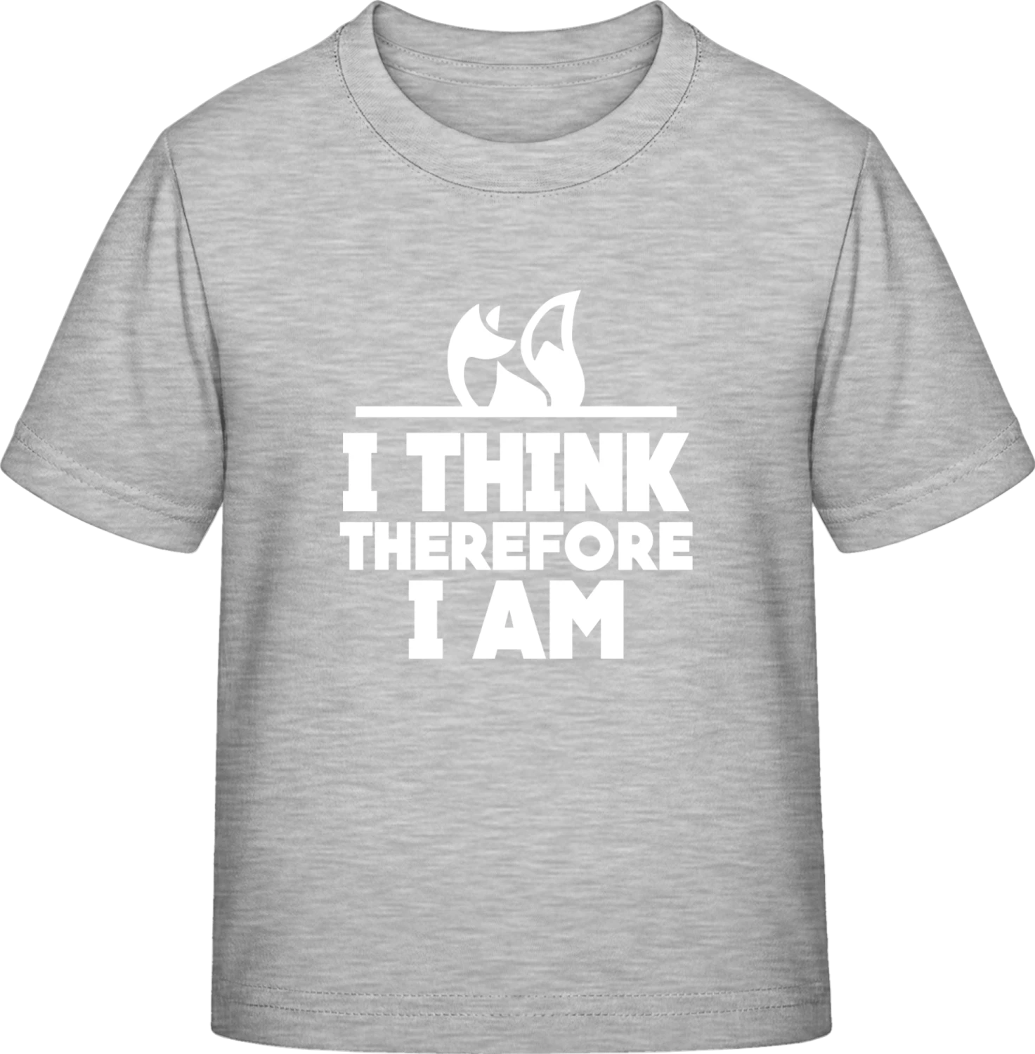 I Think Therefore I Am - Sky Grey Exact 190 Kids - Front