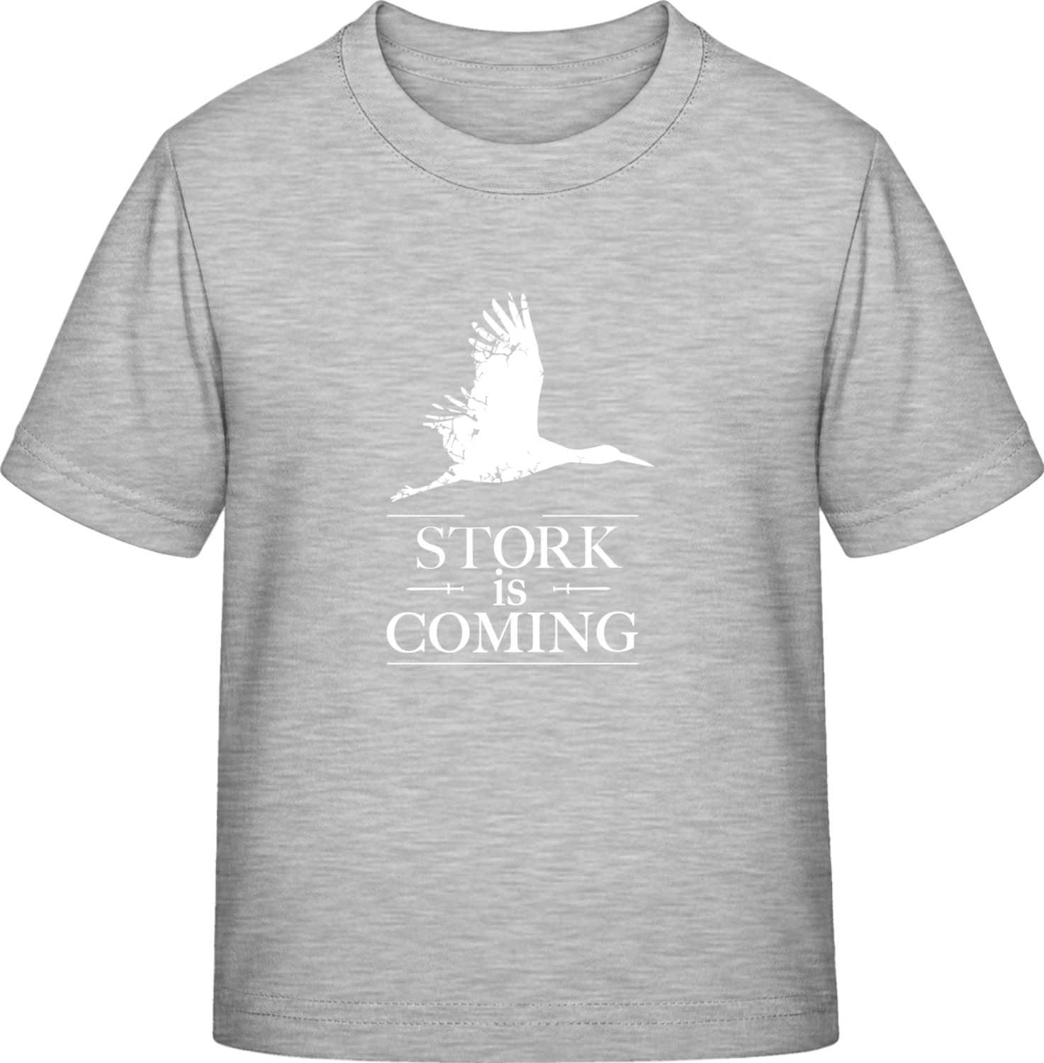 Stork Is Coming - Sky Grey Exact 190 Kids - Front