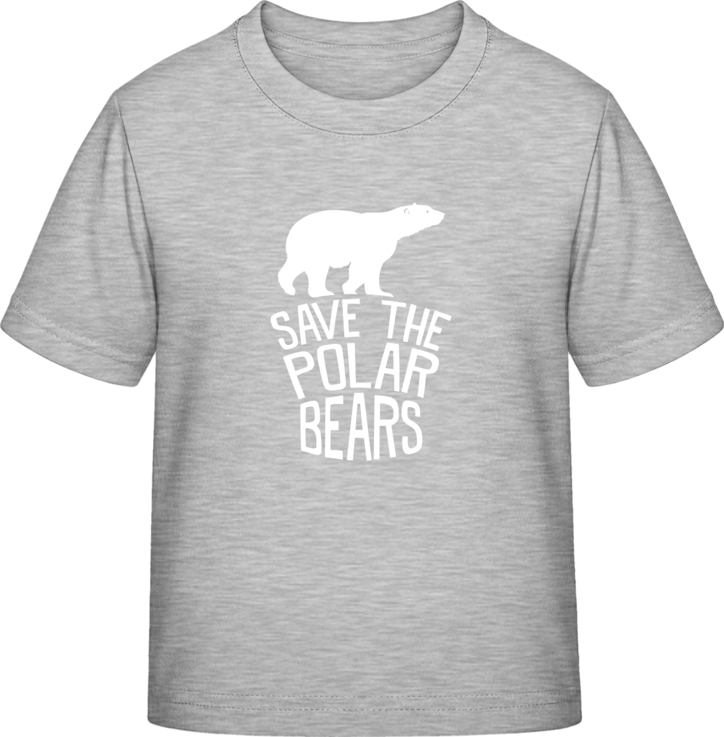 Save The Polar Bears - Sky Grey Exact 190 Kids - Front