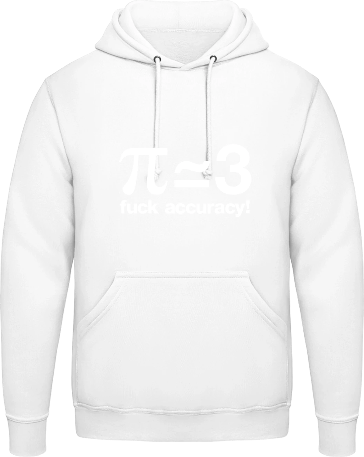 Pi Humor - Arctic white AWDis man hoodie - Front