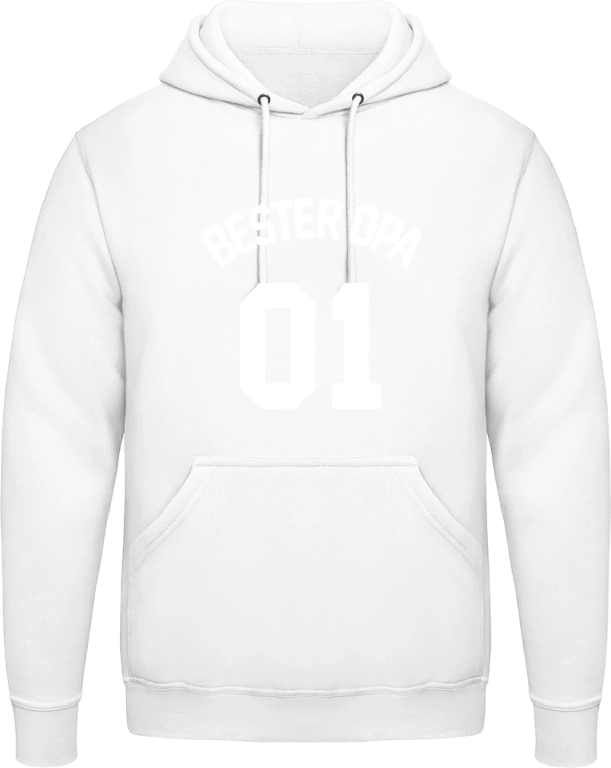 Bester Opa 01 - Arctic white AWDis man hoodie - Front