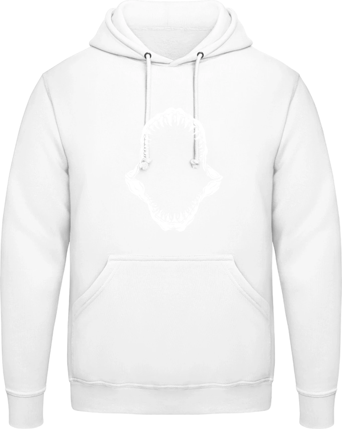 Shark Teeth - Arctic white AWDis man hoodie - Front