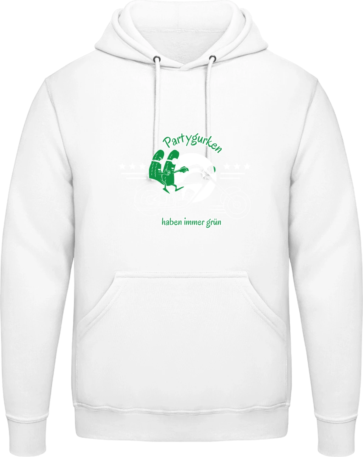 Partygurken haben immer grün - Arctic white AWDis man hoodie - Front