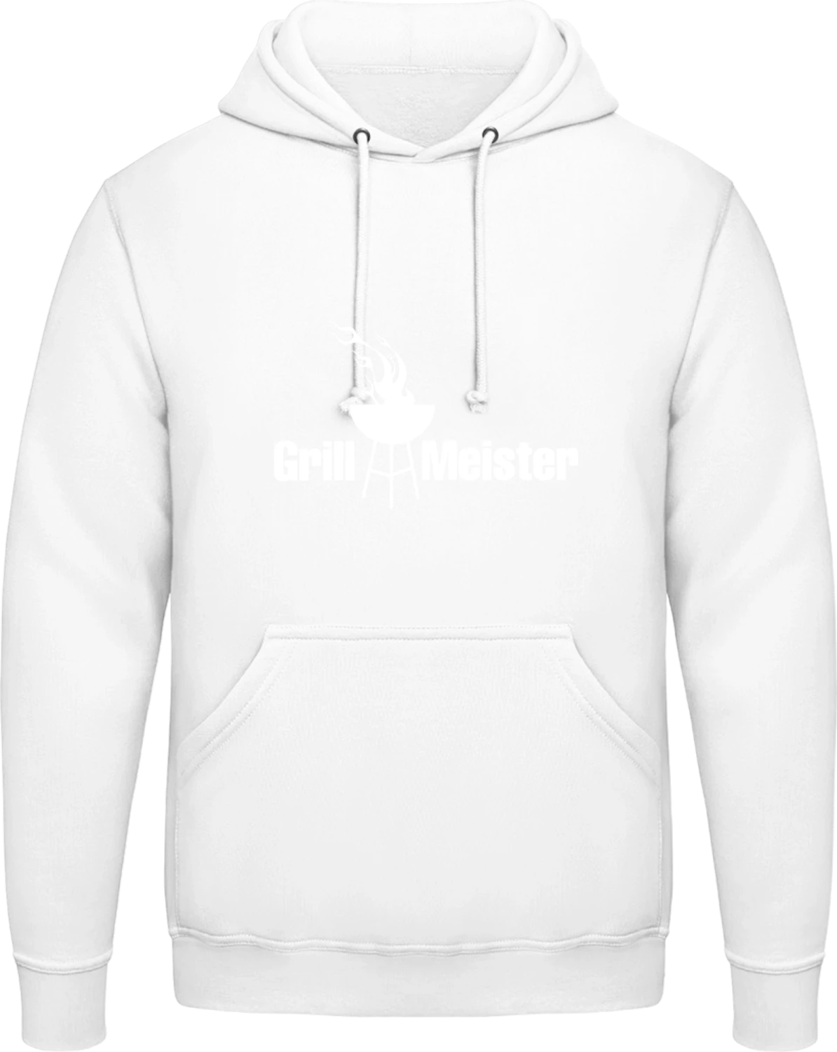 Grill Meister - Arctic white AWDis man hoodie - Front