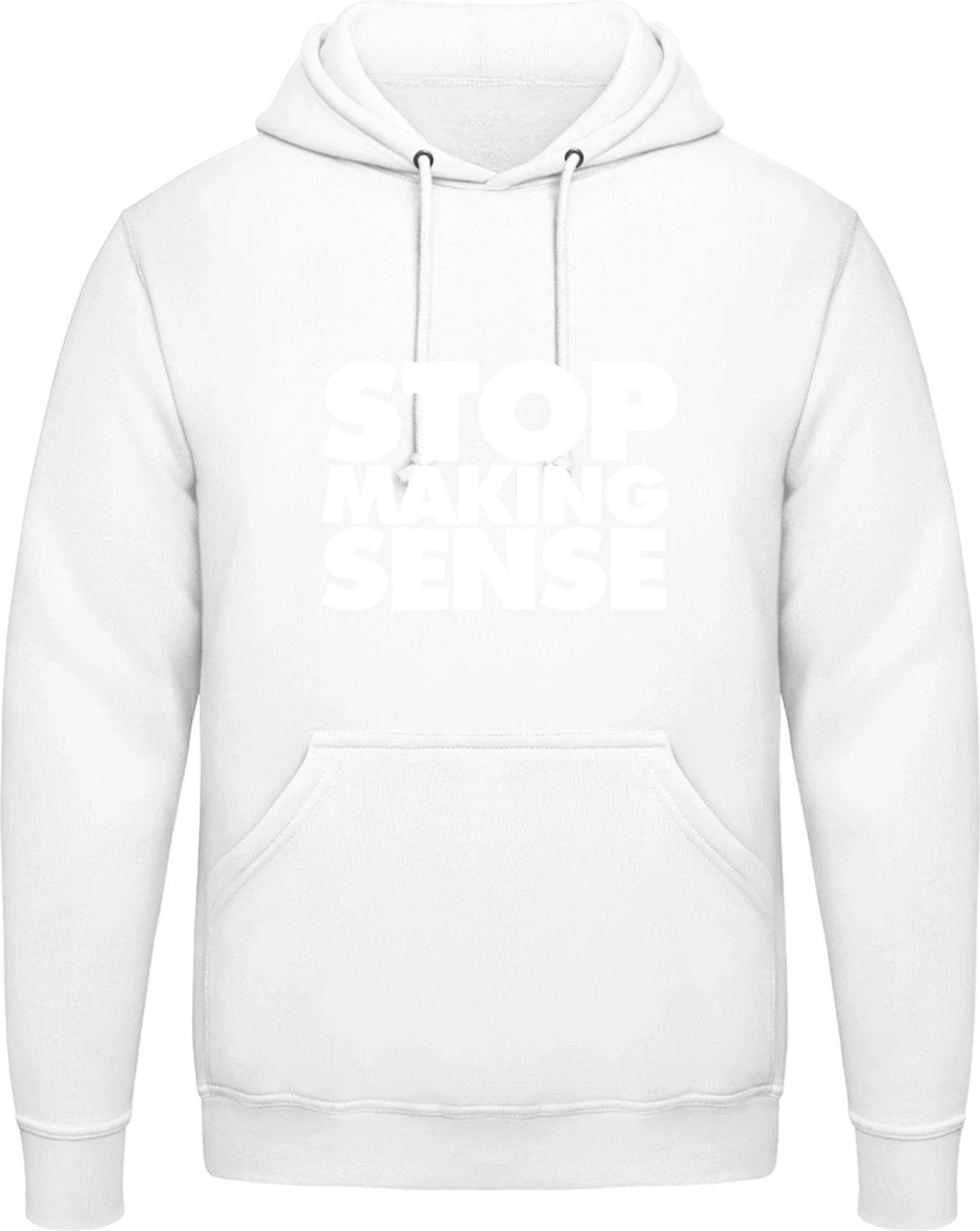 Stop Making Sense - Arctic white AWDis man hoodie - Front