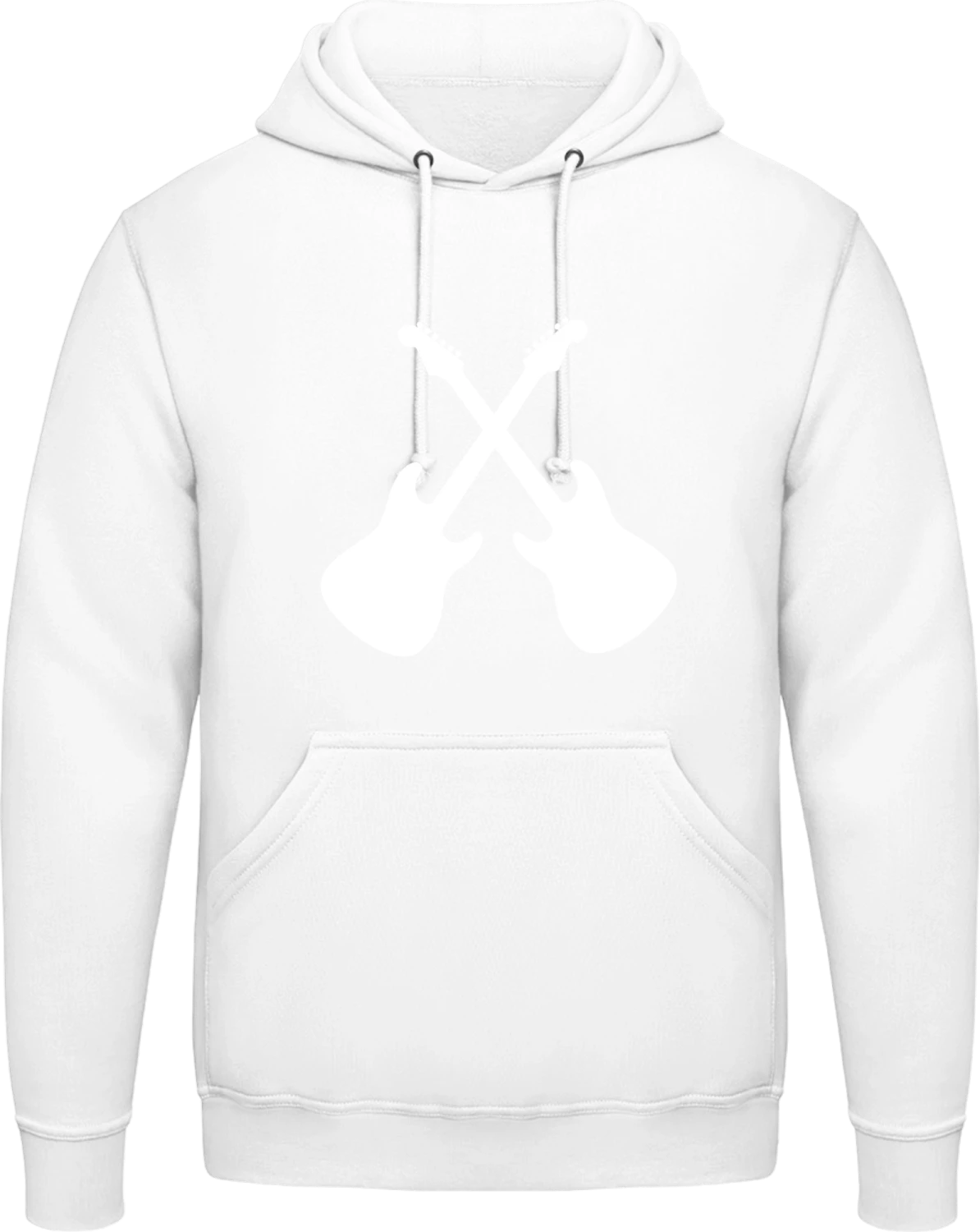 Cross Guitars - Arctic white AWDis man hoodie - Front