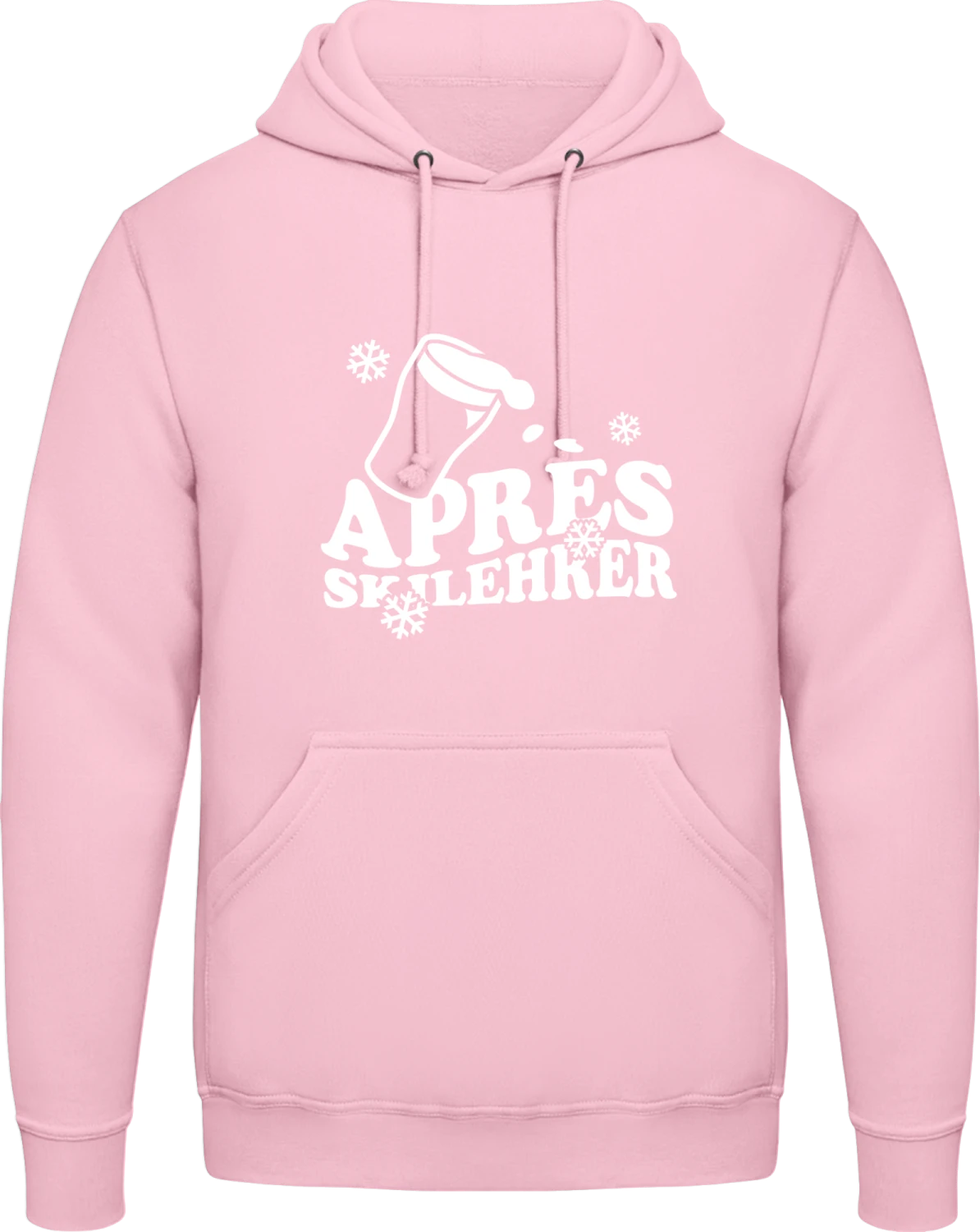 Apres Ski Lehrer - Baby pink AWDis man hoodie - Front