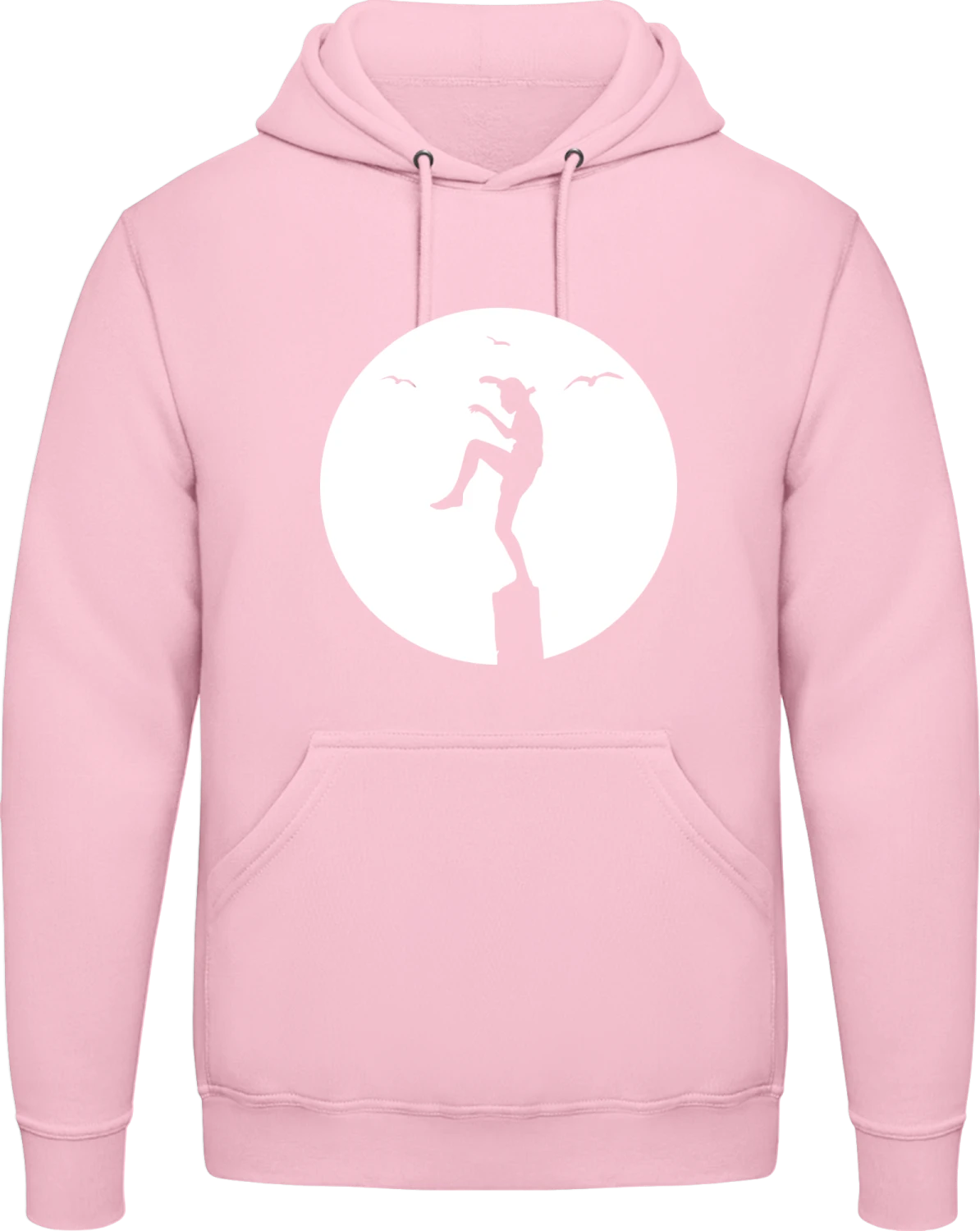 Karate Kid In Moonlight - Baby pink AWDis man hoodie - Front