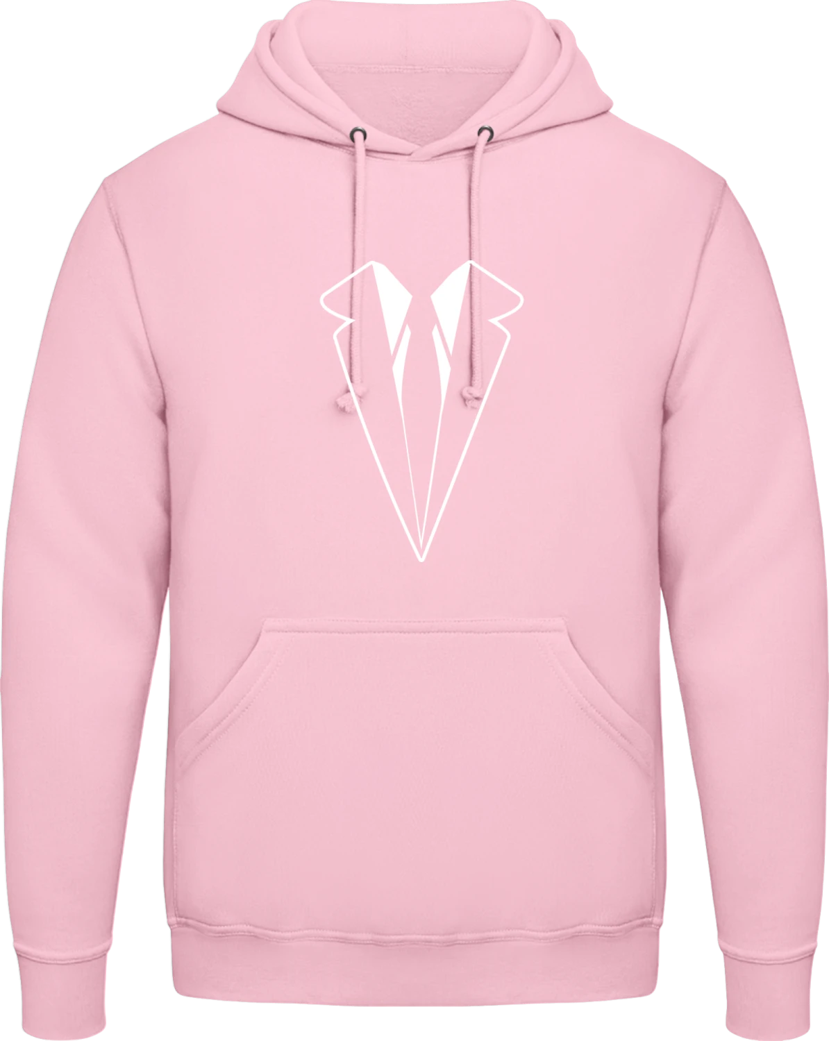 Business Suit - Baby pink AWDis man hoodie - Front