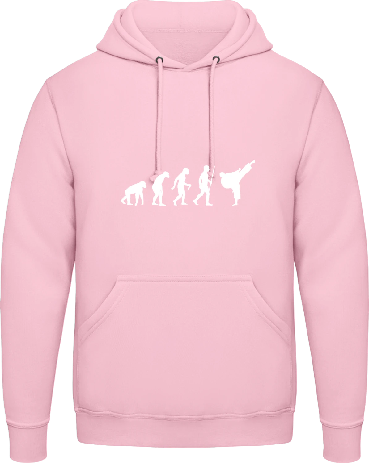 Karate Kung Fu Evolution - Baby pink AWDis man hoodie - Front